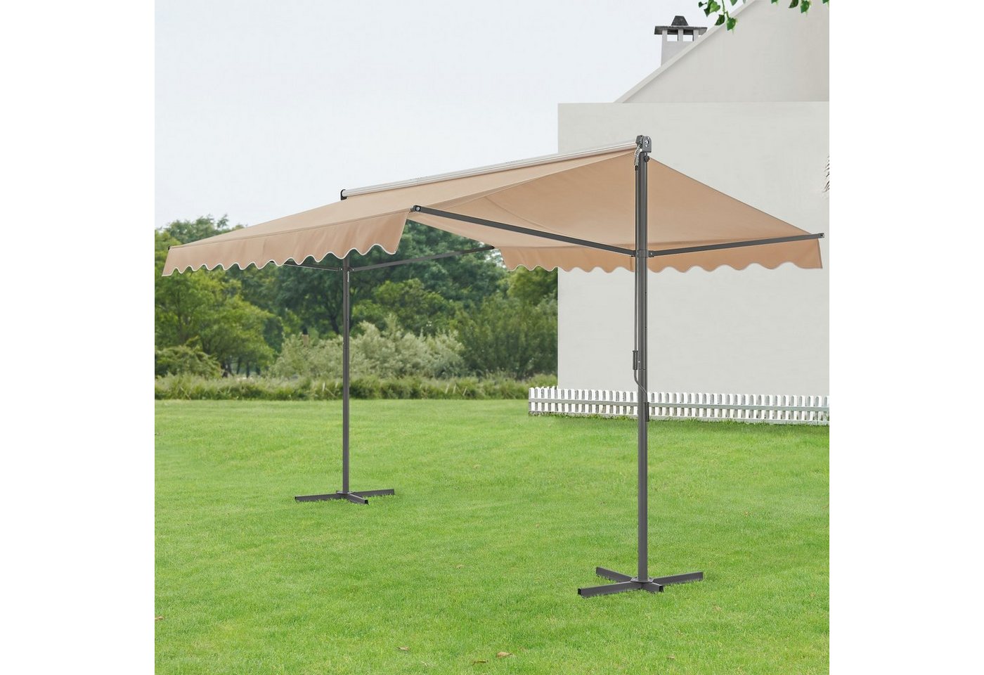 pro.tec Standmarkise Selenizza freistehende Markise 300x300x260cm Sandfarben von pro.tec