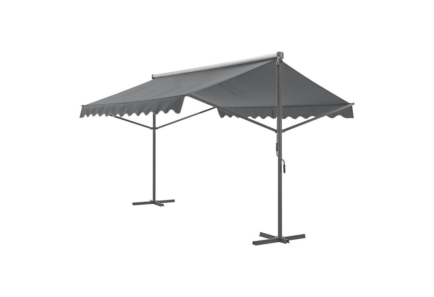 pro.tec Standmarkise Selenizza freistehende Markise 300x300x260cm Dunkelgrau von pro.tec