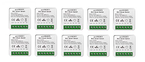 ProAMEDEN ZigBee 3.0 Smart Switch 16A Mini WiFi Modul - Kompatibel Mit Alexa und Google Home Assistant (ZigBee, 10/un) von proAMEDEN