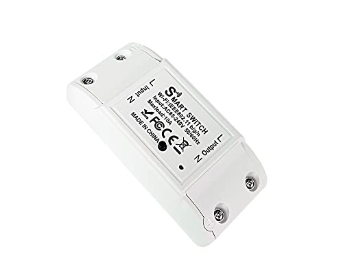 proAMEDEN WiFi Smart Switch 220V Smart Switch WiFi App Tuya / Smart Life Kompatibel mit Alexa und Google Home (WIFI 10A) (1, White) von proAMEDEN