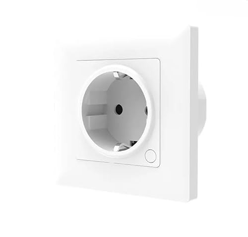 proAMEDEN Zigbee WLAN-Wandsteckdose, 16 A, Energieverbrauch, kompatibel mit Alexa und Google Home, Tuya/Smart Life App-Steuerung, Timer-Funktion (1/un White_Zigbee) von proAMEDEN