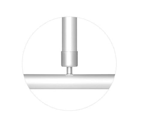 ALU DECKENHALTERUNG EXTRA LANG 120cm! FÜR WINKELSTANGE DUSCHSTANGE DUSCHVORHANGSTANGE BARRIEREFREI! UNDERSEILING OF CORNER ROD! (silber matt) von probath