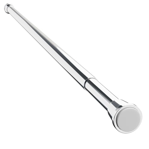 ALU DUSCHVORHANGSTANGE TELESKOPSTANGE CHROM SILBER GLÄNZEND KLEMMSTANGE DUSCHSTANGE ► Rostfrei - 8 Längen ab 45 cm bis 300 cm TOP (190-300 cm) von probath