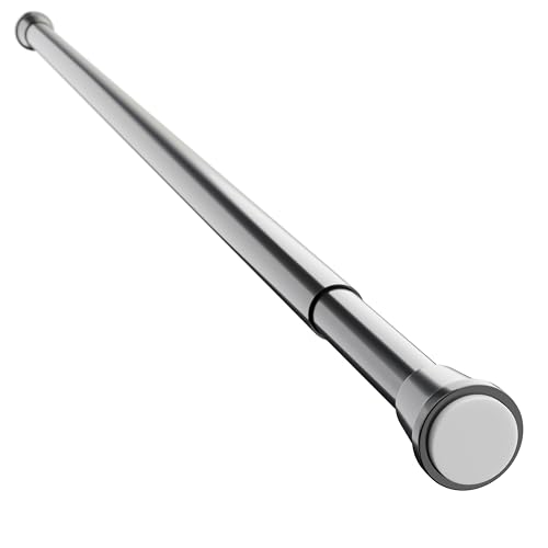 ALU DUSCHVORHANGSTANGE TELESKOPSTANGE SCHWARZ KLEMMSTANGE DUSCHSTANGE ► Rostfrei - 8 Längen ab 45 cm bis 300 cm TOP (190-300 cm) von probath