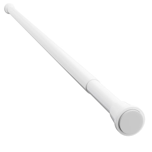 ALU DUSCHVORHANGSTANGE TELESKOPSTANGE WEISS KLEMMSTANGE DUSCHSTANGE ► Rostfrei - 8 Längen ab 45 cm bis 300 cm TOP (140-250 cm) von probath