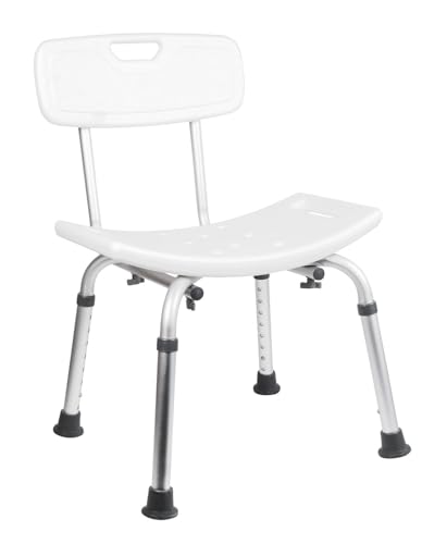 DUSCHSTUHL MIT RÜCKENLEHNE Weiss MAX. 150 KG HÖHENVERSTELLBAR 385-560 mm Anti RUTSCH TÜV zert. BADSTUHL DUSCHHILFE DUSCHSTUHL MIT RÜCKENLEHNE Weiss MAX. 150 KG HÖHENVERSTELLBAR 385-560 mm Anti RUTSCH TÜV zert. BADSTUHL DUSCHHILFE von probath