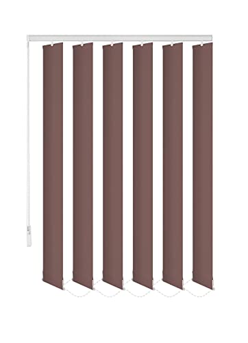 ERSATZLAMELLEN 8 FARBEN 250 CM LANG INDIVIDUELL KÜRZBAR AUSTAUSCHLAMELLEN LAMELLENVORHANG (Braun, 10er Set) von probath