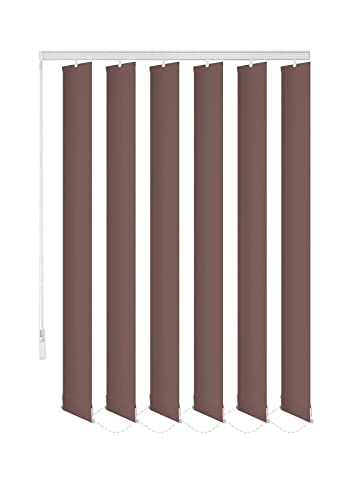 ERSATZLAMELLEN 8 FARBEN 250 CM LANG INDIVIDUELL KÜRZBAR AUSTAUSCHLAMELLEN LAMELLENVORHANG (Braun, 5er Set) von probath