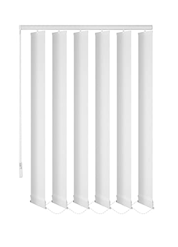 ERSATZLAMELLEN 8 FARBEN 250 CM LANG INDIVIDUELL KÜRZBAR AUSTAUSCHLAMELLEN LAMELLENVORHANG (Weiss, 10er Set) von probath