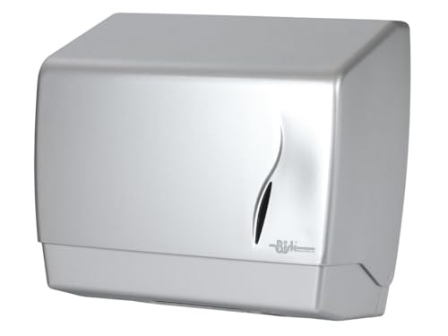 PAPIERSPENDER 500 Blatt Farbauswahl Weiss SCHWARZ ODER Silber MATT PAPIERHANDTUCHSPENDER Box (Silber matt) von probath
