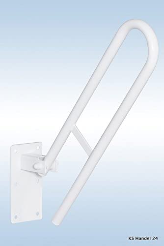 WANDSTÜTZGRIFF KLAPPGRIFF SCHWARZ ODER WEISS 60cm ODER 80cm STÜTZKLAPPGRIFF WANDGRIFF HALTEGRIFF (60 cm weiss) von probath