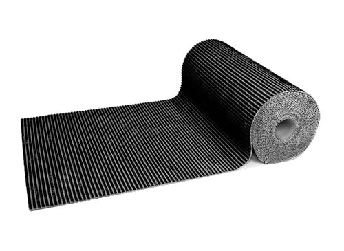 Yogamatte Bodenmatte Weichschaummatte Badematte WC rutschfeste Matte Duschvorleger Weichschaum Antirutsch Teppich Badteppich Vorleger Badläufer Pool (Schwarz, 65x250 cm) von probath