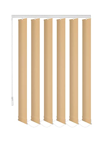ERSATZLAMELLEN 8 FARBEN 250 CM LANG INDIVIDUELL KÜRZBAR AUSTAUSCHLAMELLEN LAMELLENVORHANG (Latte Macchiato, 10er Set) von probath