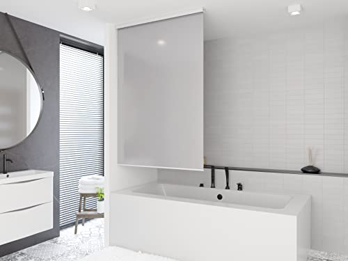 probath HALB Kassetten DUSCHROLLO Modell Uni HELLGRAU 7 Breiten ZUR Wahl (140x240 cm) von probath