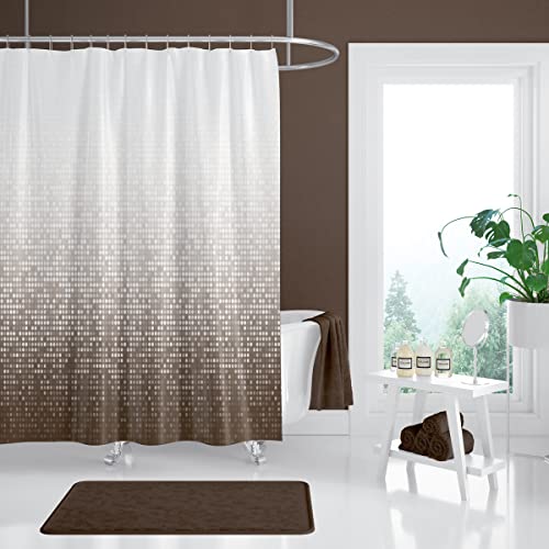 probath Textil DUSCHVORHANG Matrix Weiss BRAUN Hellbraun 240x200 cm, INKL. DUSCHVORHANGRINGE, INKL. BESCHWERUNG probath Textil DUSCHVORHANG Matrix Weiss BRAUN Hellbraun 240x200 cm, INKL. DUSCHVORHANGRINGE, INKL. BESCHWERUNG von probath