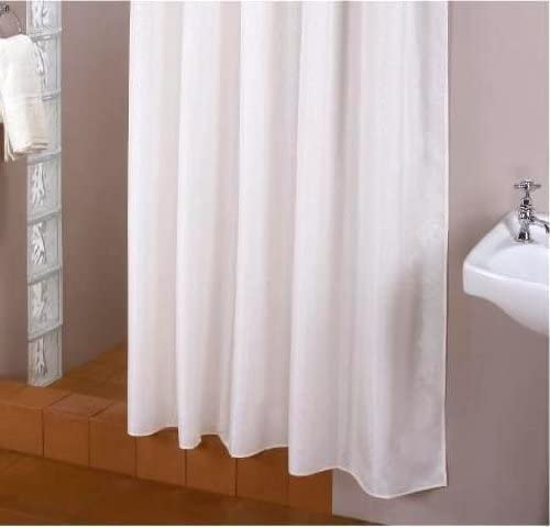 probath Textil DUSCHVORHANG Weiss 240 BREIT x 180 HOCH INKL. QUALITÄTSRINGE! 240x180 cm! Shower Curtain White! von probath