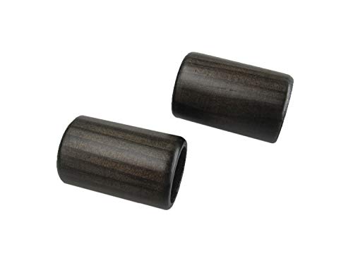 2 Endstücke ZYLINDER Holz, für Gardinenstangen Ø 20 mm, schwarz von prodecoshop