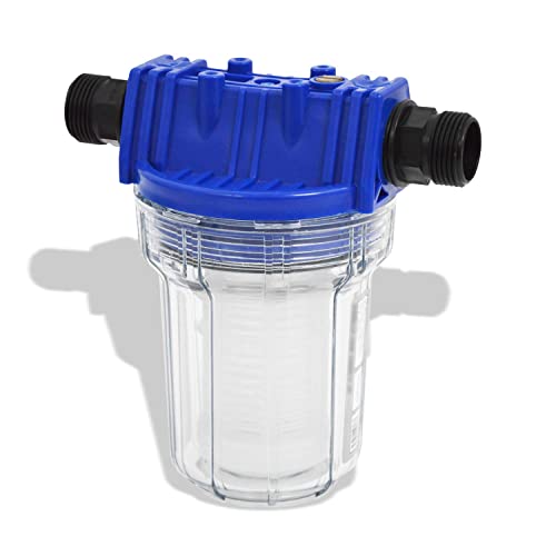 Filter VORFILTER Pumpenfilter 1L für HAUSWASSERWERK HAUSWASSERAUTOMAT KREISELPUMPE JETPUMPE BRUNNENPUMPE PUMPE TAUCHPUMPE FEINFILTERUNG bei WASCHMASCHINEN, SCHALTGERÄTEN, KREISELPUMPEN (1 Stk - 1L) von AMUR