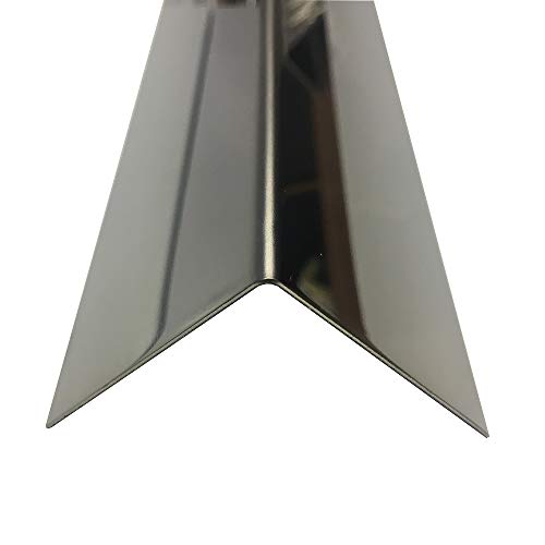 Edelstahl Winkel 2 Meter Winkelleiste 0,8 mm stark (Spiegelpoliert, 15 x 45 x 0,8 mm) von profile-metall.de