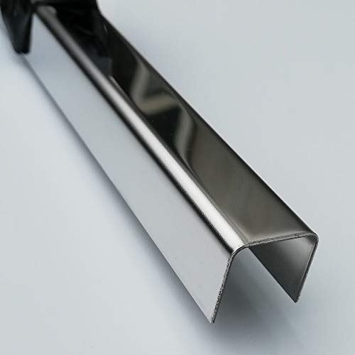 U-Winkel Edelstahl V2A U-Profil 1 Meter U Blech 0,8 mm stark (Spiegel SM8, 10x10x10 mm) von profile-metall.de