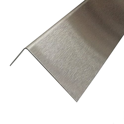 Winkel aus Edelstahl Kantenschutz 2 Meter Winkelleiste 0,8 mm stark (K 240 geschliffen, 15 x 15 x 0,8 mm) von DK WDDO