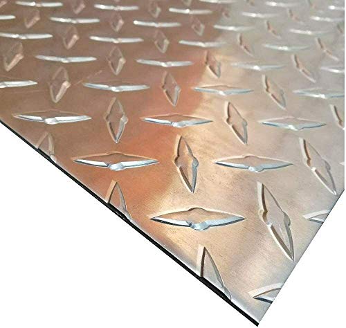 Alu Riffelblech, Alu Riffelblech Diamant 1,5/2,0 mm stark, Blechzuschnitt, 1250 x 750 mm Blechzuschnitt, Aluminium Warzenblech von profile-metall
