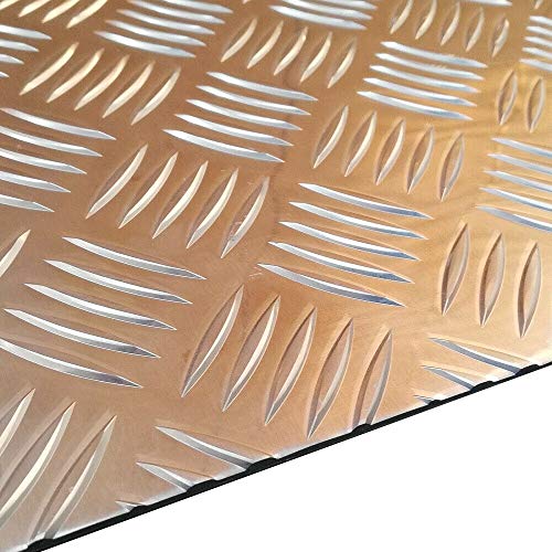 Alu Riffelblech, Quinttet 2,5/4,0 mm stark, Platte, 1000 x 1000 mm Platte, Aluminium Warzenblech von profile-metall