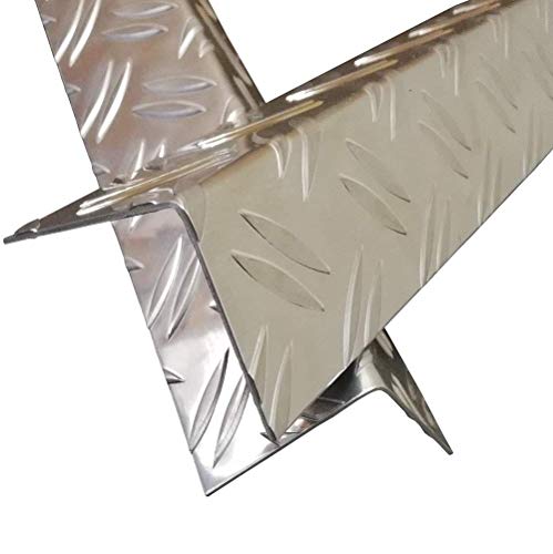 Alu Riffelblech Kantenschutz 1500mm Alu Riffelblech Kantenschutz 85x35 mm Schenkelinnenmaß aus Alu Riffelblech Duett 2,5/4,0 mm stark L Profil, Winkelblech, von profile-metall