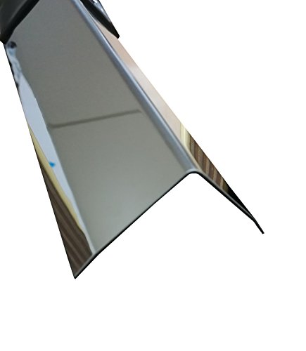 Edelstahl Winkel 3-fach gekantet 150 cm Kantenschutz Metall V2A Eckleiste (Spiegel SM8, 30x30x0,8 mm) von profile-metall