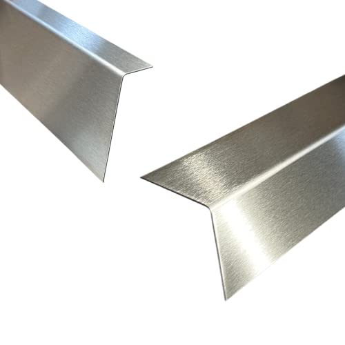 Edelstahl Winkelprofil 1250mm 90 Grad Winkelprofil 40x30 mm Schenkelinnenmaß aus Edelstahl k240 geschliffen 0,8 mm stark Wandschutz Winkel VA Eckprofil von profile-metall