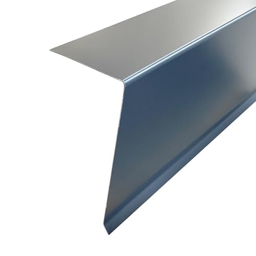 Ortgangblech Anthrazit 2 m – Winkelprofil für Dachabschluss, Dachblech Ortgang aus Metall, 90° Winkelblech für Dachkante & Giebelverkleidung, Größe: 2000 mm, Form des Artikels: 120x115x15 mm von profile-metall