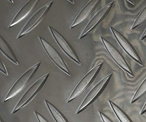 Riffelblech Streifen, Alu Riffelblech Duett 2,5/4,0 mm stark, Blechstreifen, 2000 x 250 mm Warzenblech Alu,Blech entgratet von profile-metall