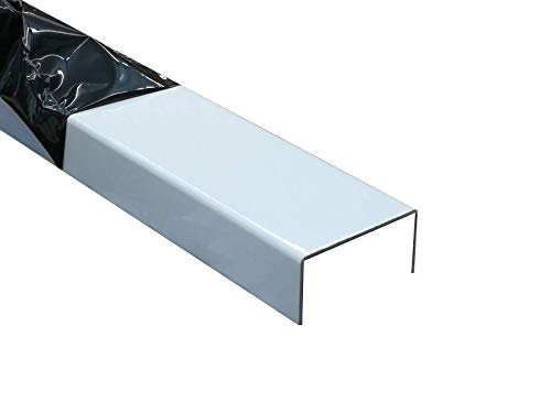 U-Profil Alu Wieß, 500mm U-Profil Dekor außen 20x90x20 mm Schenkelinnenmaß aus Alu Ral9016 Verkehrsweiß 1,5mm stark U-Winkel Ral 9016 Weiß,Abdeckprofil, von profile-metall