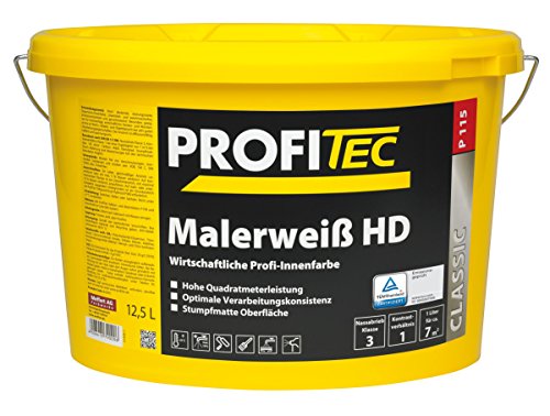 profitec HD Profi Wandfarbe hohe Deckkraft Innenfarbe matt, 5 Liter von profitec