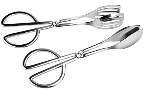 2 pack Küchenzangen, Gebäckzange, rostfreier Edelstahl Lebensmittelzange für Party, Edelstahl Salatzange Kuchenzange Grill-/Bratenzange 2 pack Küchenzangen, Gebäckzange, rostfreier Edelstahl Lebensmittelzange für Party, Edelstahl Salatzange Kuchenzange Grill-/Bratenzange von profiwoab