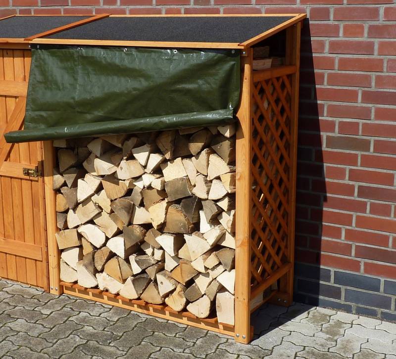 promadino Kaminholzregal-Erweiterung, BxTxH:119,5x68x148 cm, mit Wetterschutz promadino Kaminholzregal-Erweiterung, BxTxH:119,5x68x148 cm, mit Wetterschutz von promadino