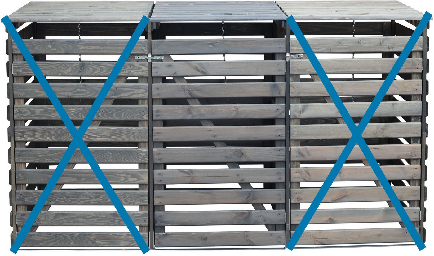 promadino Mülltonnenbox Vario III, besonders robust aus zertifiziertem Kiefernholz gefertigt promadino Mülltonnenbox Vario III, besonders robust aus zertifiziertem Kiefernholz gefertigt von promadino