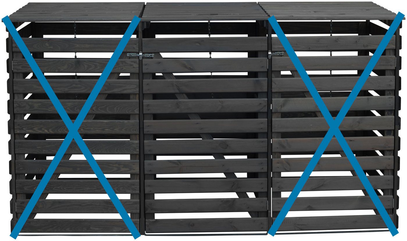 promadino Mülltonnenbox Vario V Erweiterung, besonders robust aus zertifiziertem Kiefernholz gefertigt promadino Mülltonnenbox Vario V Erweiterung, besonders robust aus zertifiziertem Kiefernholz gefertigt von promadino