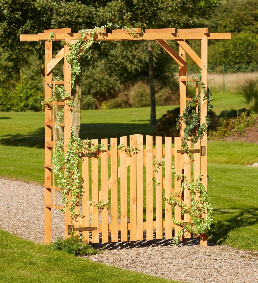 promadino Rosenbogen Pergola Anke, BxTxH: 200x60x210 cm, mit Türen von promadino