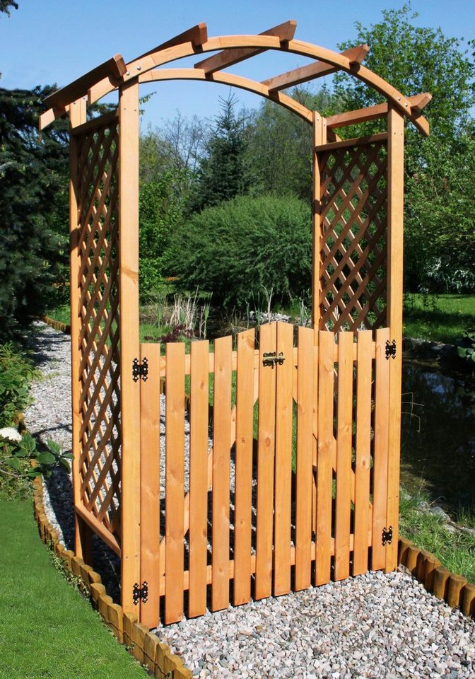 promadino Rosenbogen Pergola Diana, BxTxH: 132x70x206 cm, mit Türen von promadino