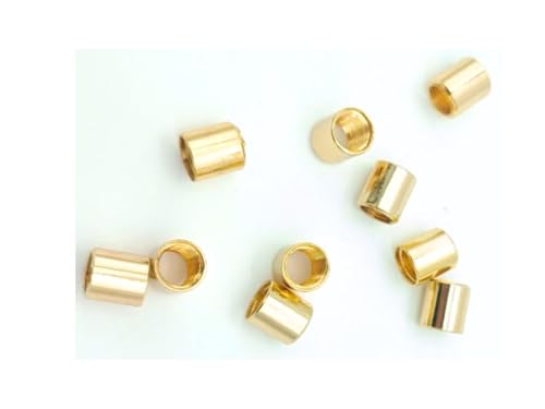 Packung mit 10 Stück Messinghülsen 12 x 13 mm für Verbindungsstück M10 x 1 Farbe (Gold glänzend) von prometeo electronics