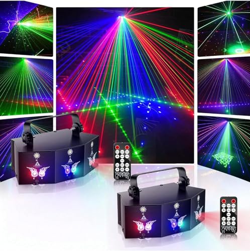 propulsion Life Discolicht Partylicht, 2PC DMX 9 Lens LED RGB Partylicht Stroboskop, disco licht mit Sound Aktiviert für Home Party Klub Geburtstag Hochzeit Konzert Bar von propulsion Life