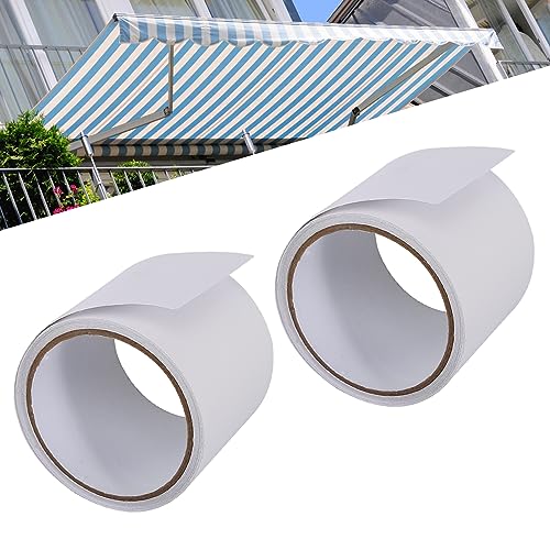 2Roll Planen Reparatur Set, 5m*8cm Markisen Reparaturband Klebeband Transparent Markisen Wasserdicht Markisenklebeband Transparentes Abdichtband für Sonnenschirm Zelt von prota