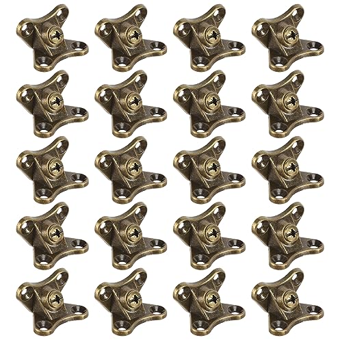 Abnehmbare Eckstrebe, 20 Pcs L Eckstrebe Right Angle L Shape Rechtwinkliger L-Förmiger Schmetterling Eckstrebe mit 80Pcs Edelstahlschrauben für Wood Furniture von prota