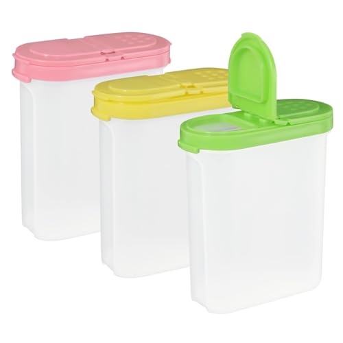 prota 250 ml Vorratsdosen Set, 3 Stück Schüttdosen Transparent mit Klappdeckeln, Küche Luftdicht Vorratsbehälter BPA Frei Kunststoff Vorratsdosen für Getreide Mehl Zucker Müsli usw prota 250 ml Vorratsdosen Set, 3 Stück Schüttdosen Transparent mit Klappdeckeln, Küche Luftdicht Vorratsbehälter BPA Frei Kunststoff Vorratsdosen für Getreide Mehl Zucker Müsli usw von prota
