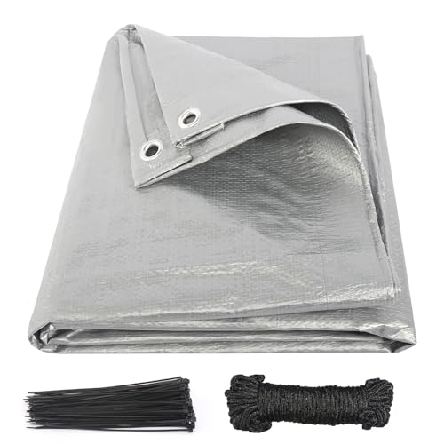 prota Abdeckplane 2 x 3m, Zeltplane Wasserdicht mit Ösen Gewebeplane Schutzplane Allzweckplane 125 g/m², Reißfest UV Stabilisiert Zeltunterlage Wasserdicht für Gartenmöbel Boot Holz Garten Auto von prota