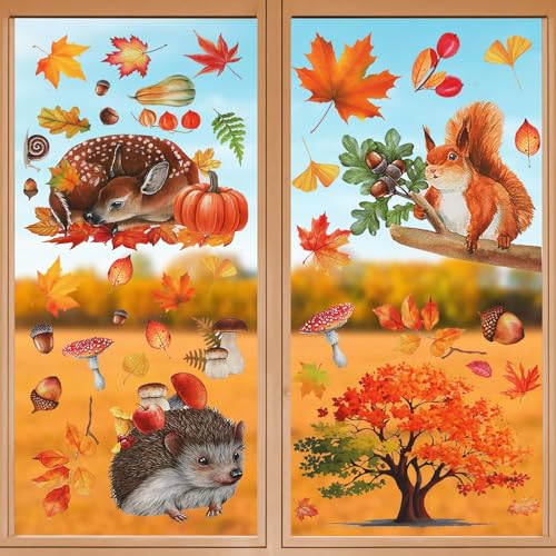 prota Fensterbilder Herbst Erntedankfest Fensteraufkleber, 9 Stück Selbstklebend Thanksgiving Fenster Aufkleber, Herbst Fensterbilder Aufkleber für Dankbarkeit Home Decor prota Fensterbilder Herbst Erntedankfest Fensteraufkleber, 9 Stück Selbstklebend Thanksgiving Fenster Aufkleber, Herbst Fensterbilder Aufkleber für Dankbarkeit Home Decor von prota
