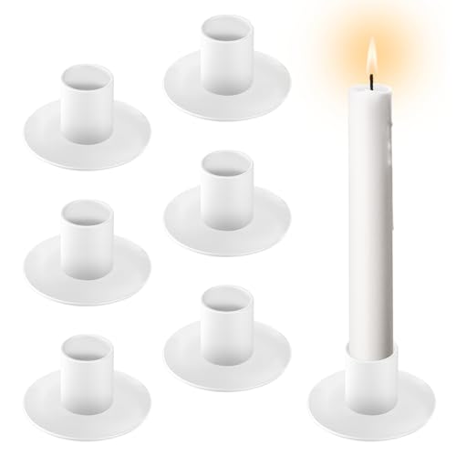 prota Kerzenhalter für Stabkerzen, 6 Stück Kerzeneinsatz Tafelkerzen Kerzenständer Kerzentüllen, Stabkerzen Halterung Metal Stabkerzenhalter für Wohn Esszimmer Schlafzimmerdekoration von prota