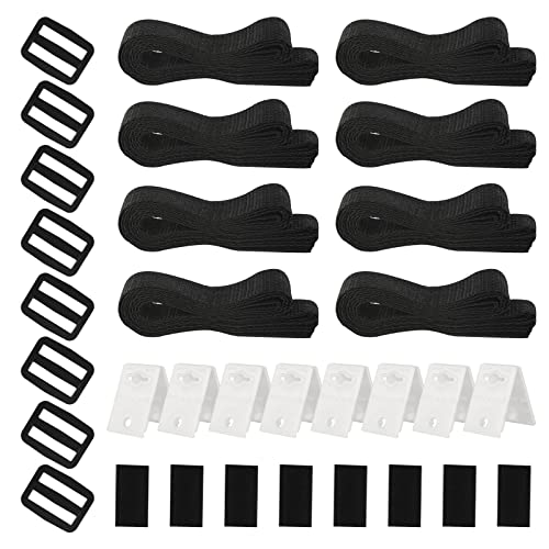 Pool Aufroller Aufrollvorrichtung Fahrbar Solarfolie, 8er Set Befestigungsbänder und Klammern und Schnallen, Haltebänder Poolfolie Solarfolie für universelle Schwimmbecken im Boden von prota