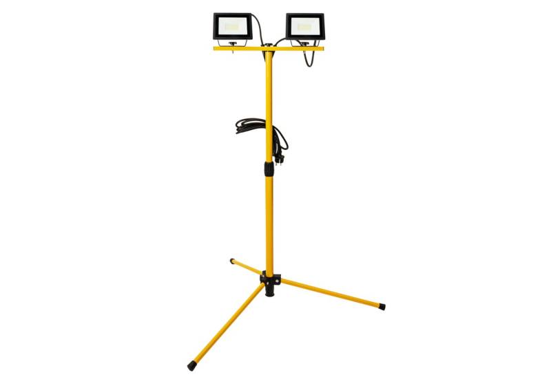 proventa LED Arbeitsleuchte LED-Arbeitsstrahler, LED, mit 1,2m Stativ 2x 20W neutralweiß IP54 2,5 m Zuleitung von proventa